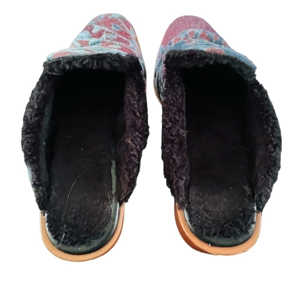 Free People Velvet Brocade Tapestry Butterfly Ease Loafer Mule Sz 39 (8) - Picture 4 of 6